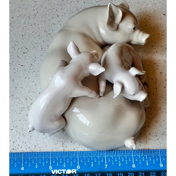 Lladro Porcelain Figurine "Piggy Pile" 01001354 Collectible Gift Animal Lover - Picture 13 of 16
